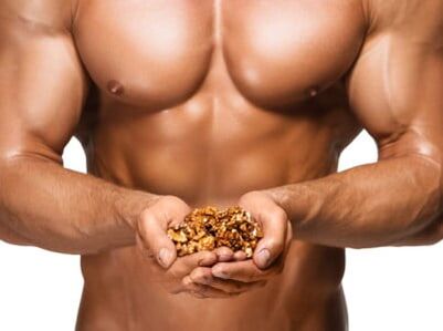 By eating nuts, a man will gain good potency. 